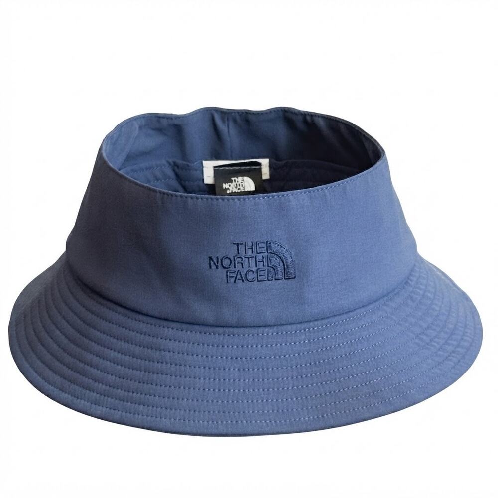 The North Face Class V Top Knot Bucket Hat Blue Open Top Ponytail Size L-XL